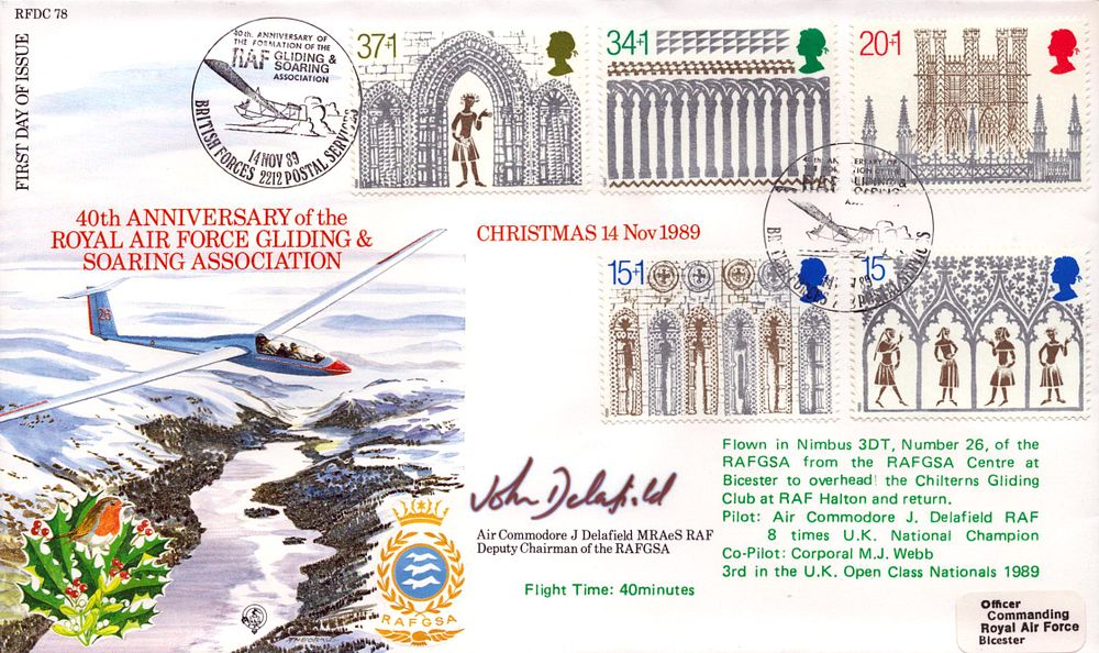 Lot 543: Air Commodore J. Delafield signed FDC. Signed on...
