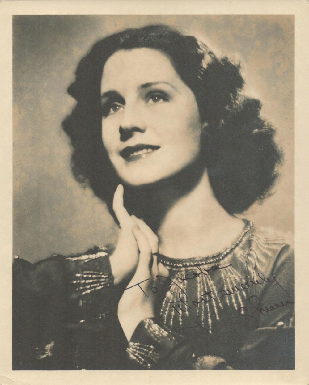 Lot 225: Norma Shearer signed 10x8 black and white photo...