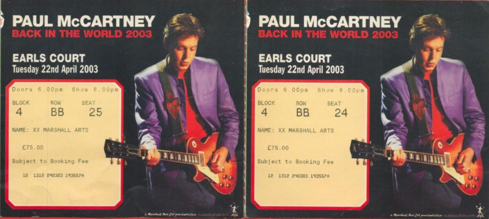 Lot 231: Pair of Paul McCartney 'Back in the World...