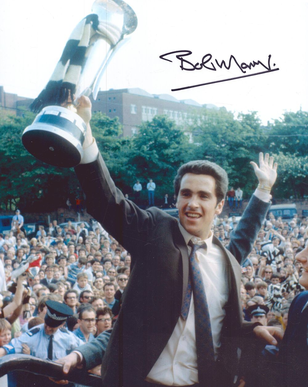 Lot 151: Bob Moncur signed coloured photo, approx. 10x8.