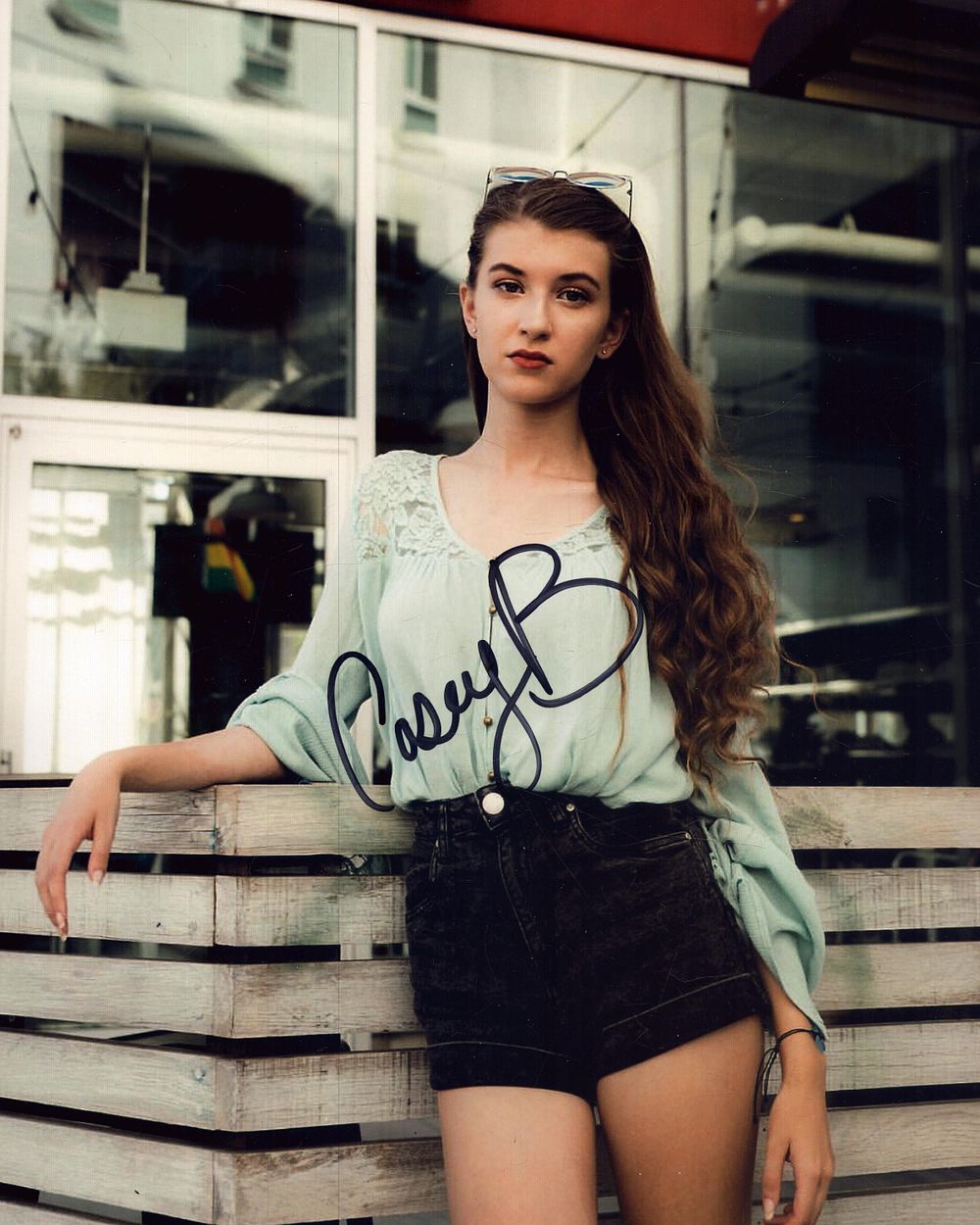 Lot 158: Casey Burke signed coloured photo, approx. 10x8.