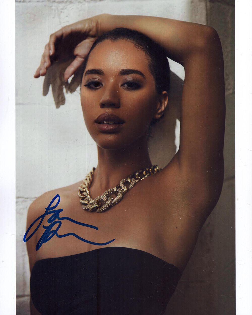 Lot 161: Jasmin Savoy Brown signed coloured photo, approx. 10x8.