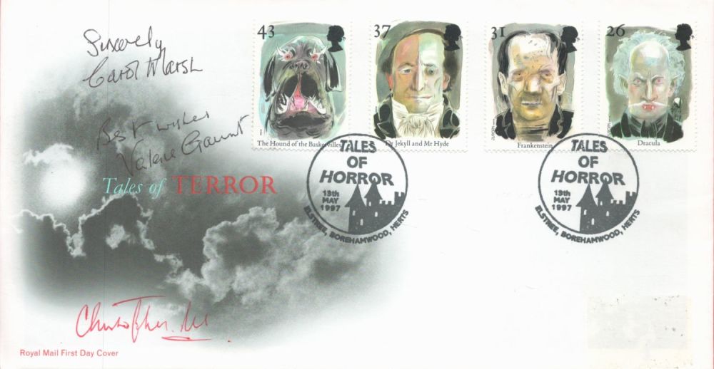 Lot 246: Christopher Lee, Carol Marsh and Valerie Gaunt signed...