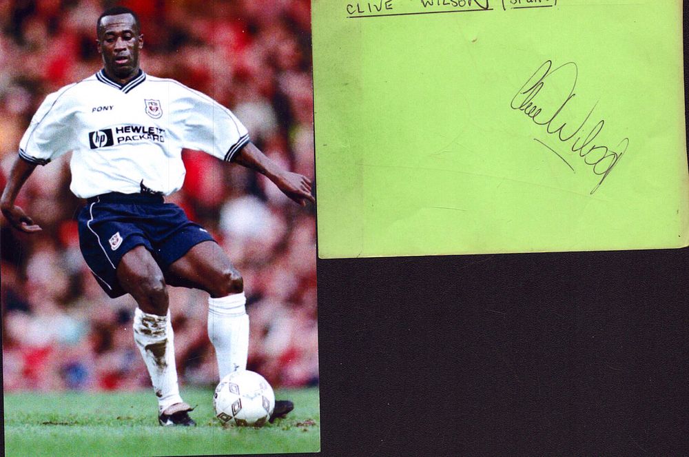 Lot 176: Clive Wilson signed signature piece with coloured photo.