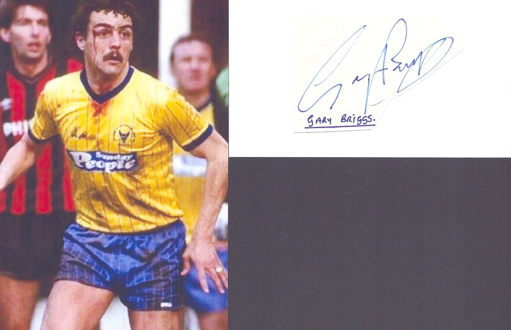 Lot 181: Gary Briggs signed signature piece with coloured photo.