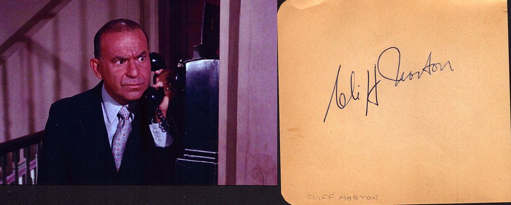 Lot 184: Cliff Morton signed signature piece with coloured photo.