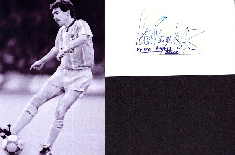Lot 191: Peter Rhodes-Bronn signed signature piece with coloured photo.