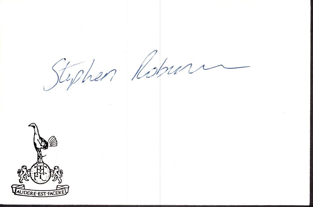 Lot 200: Stephen Robinson signed signature piece.
