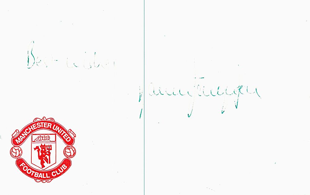 Lot 201: Darren Ferguson signed signature piece.