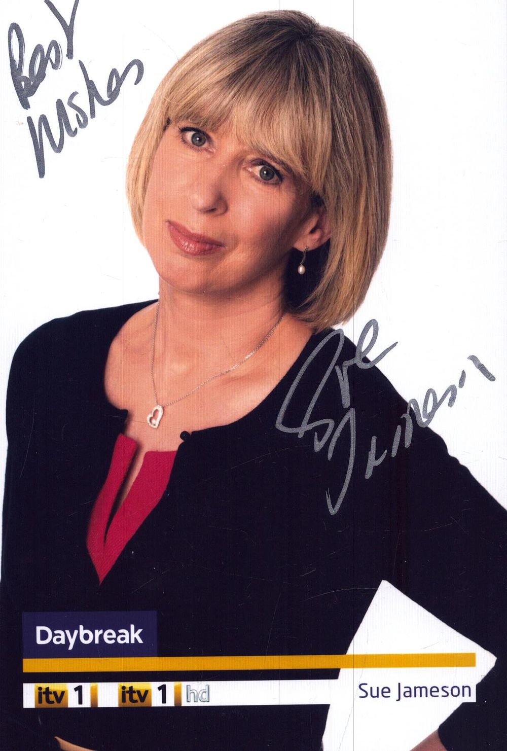 Lot 204: Sue Jameson signed promo card, approx. 6x4.