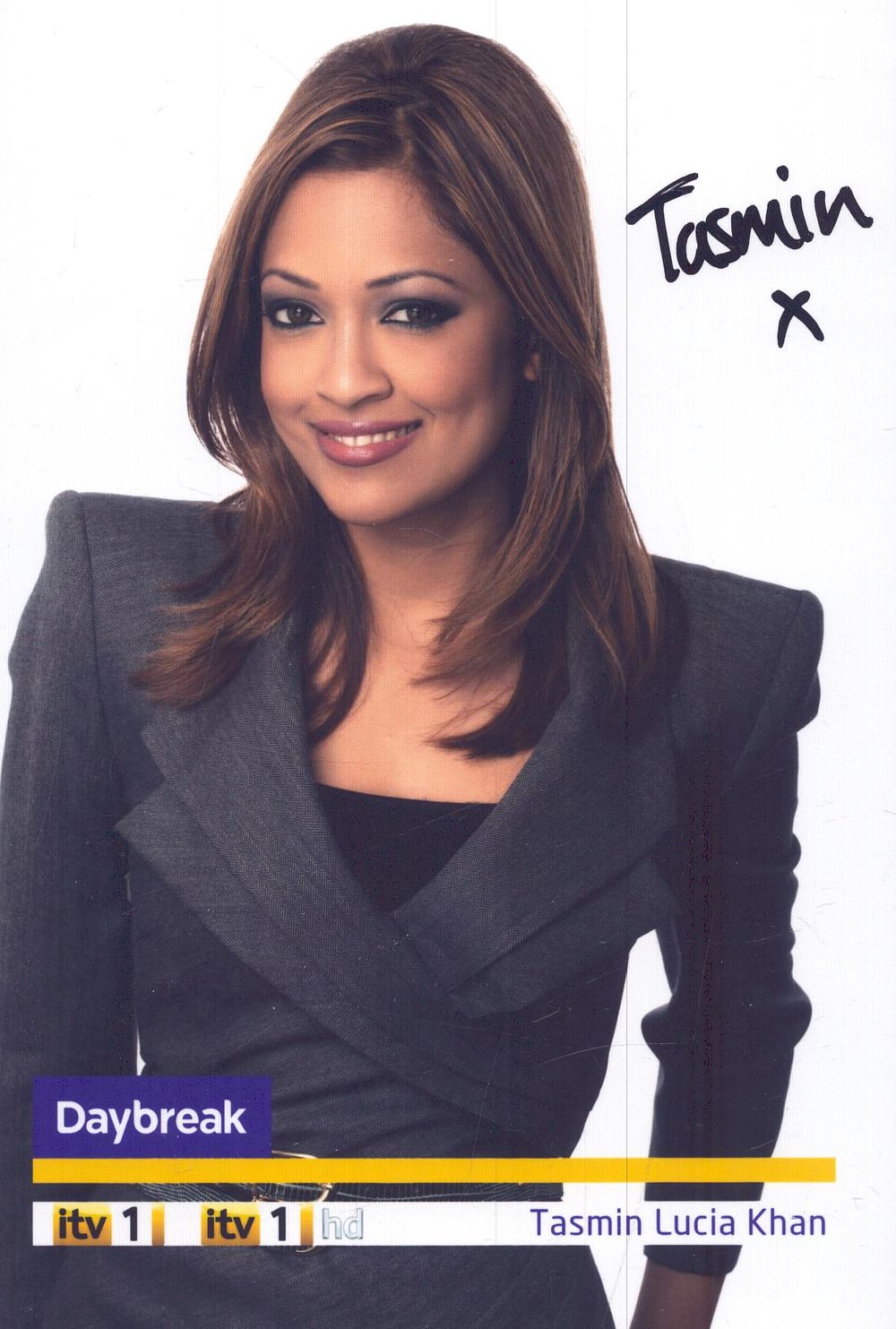 Lot 205: Tasmin Lucia Khan signed promo card, approx. 6x4.