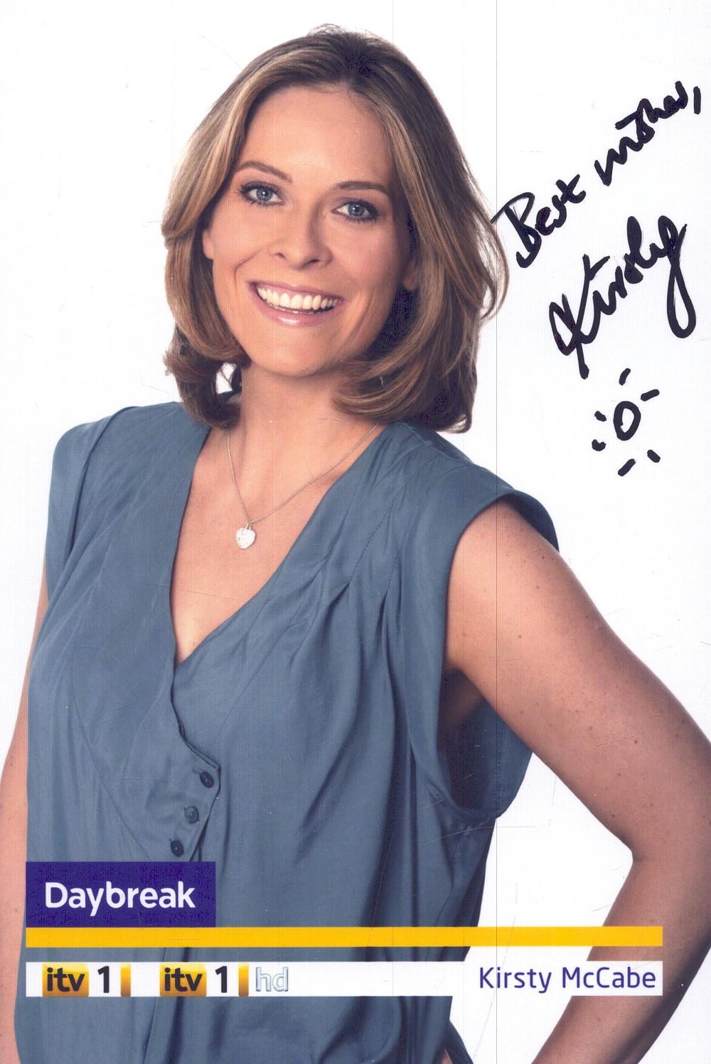 Lot 206: Kristy McCabe signed promo card, approx. 6x4.
