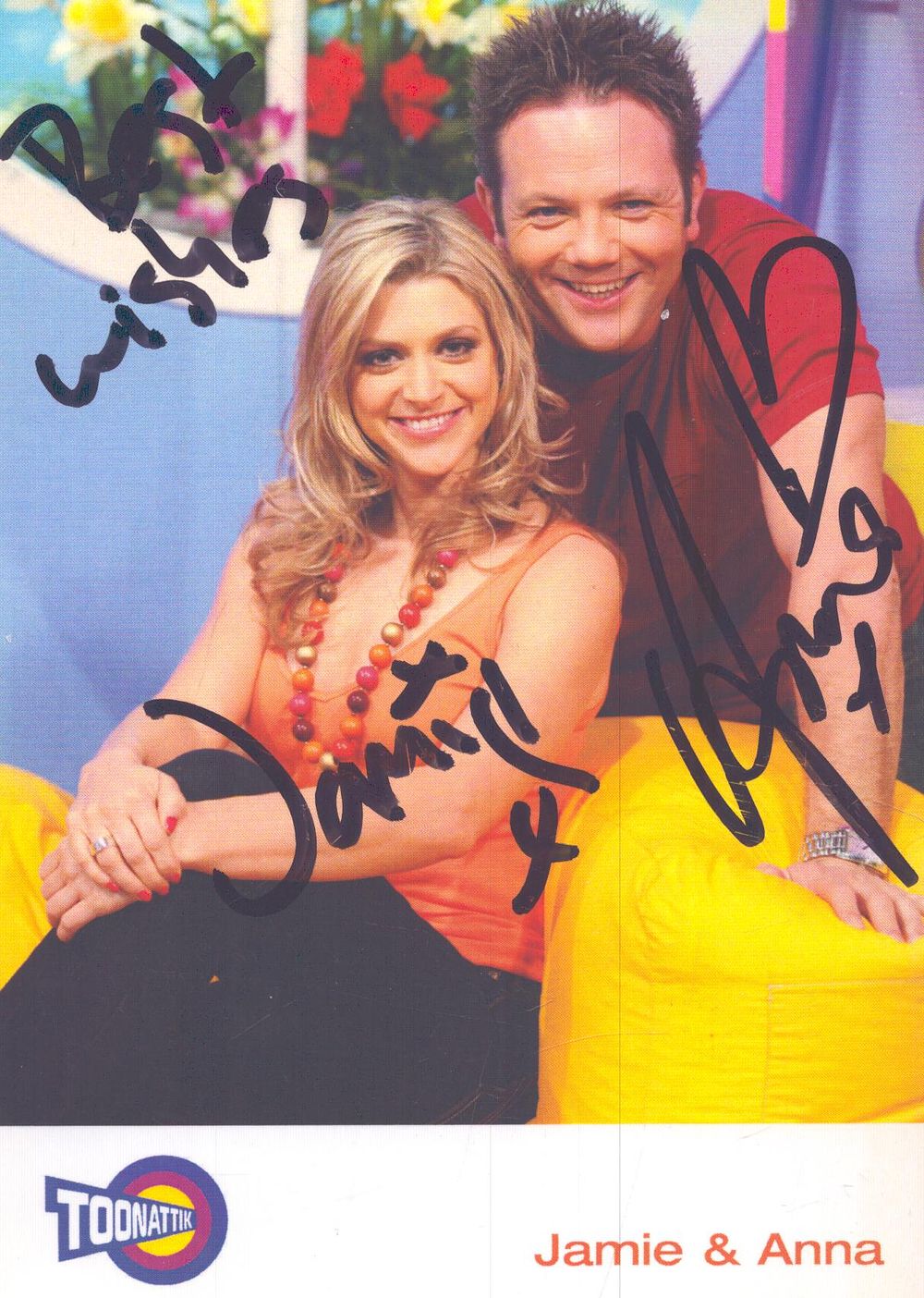 Lot 208: Jamie Rickers and Anna Williamson signed promo card,...