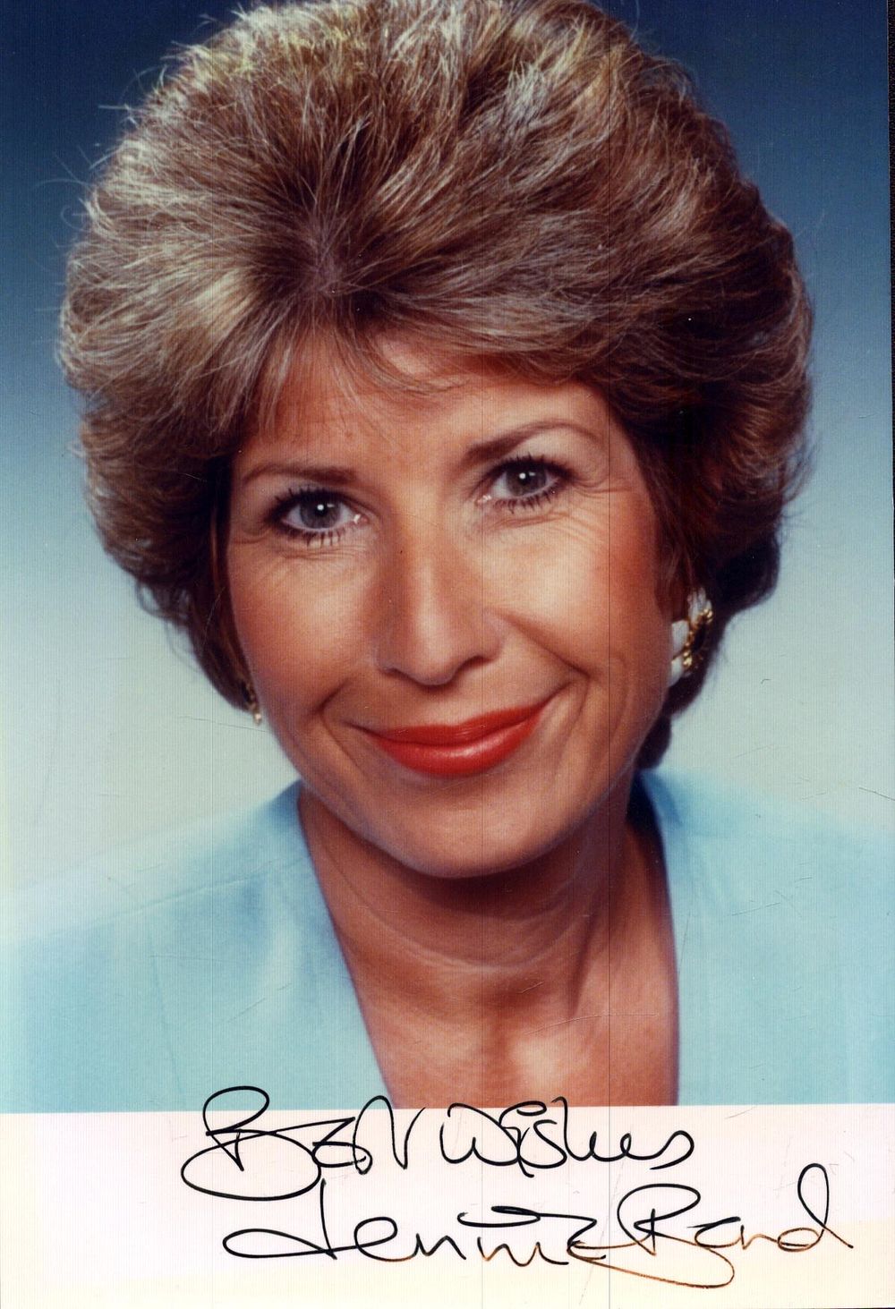 Lot 214: Jennie Bond signed photo, approx. 6x4.