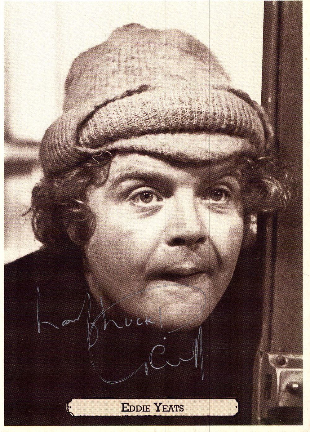 Lot 218: Eddie Yeats signed promo card, approx. 6x4.