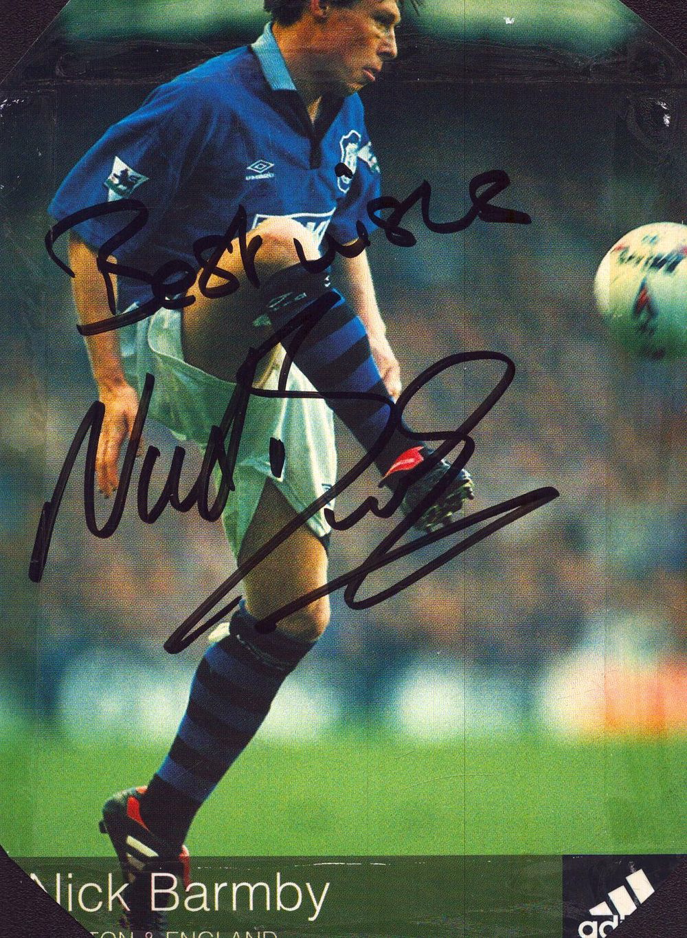 Lot 226: Nick Barmby signed coloured photo image, approx. 6x4.