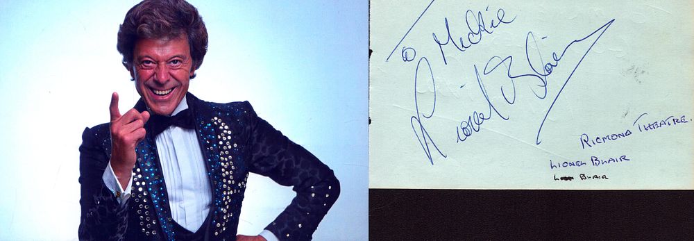 Lot 229: Lionel Blair signed signature piece with coloured photo,...