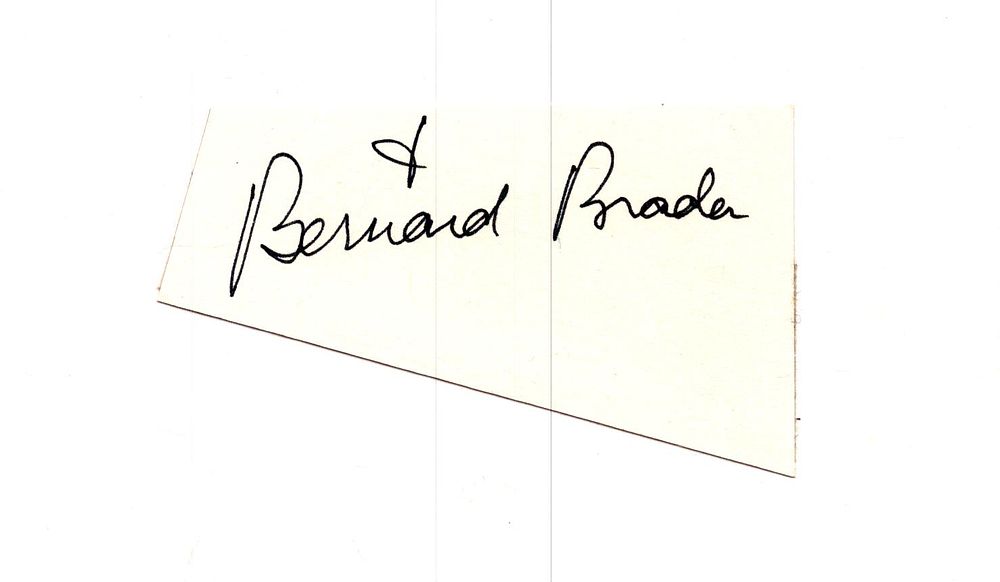 Lot 233: Bernard Braden signed signature piece.
