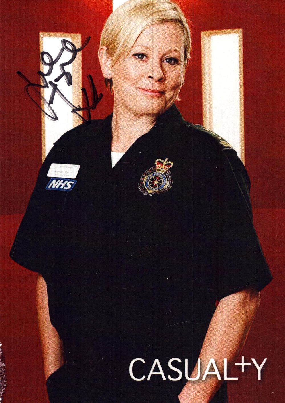 Lot 237: Jane Hazlegrove signed promo card, approx. 6x4.