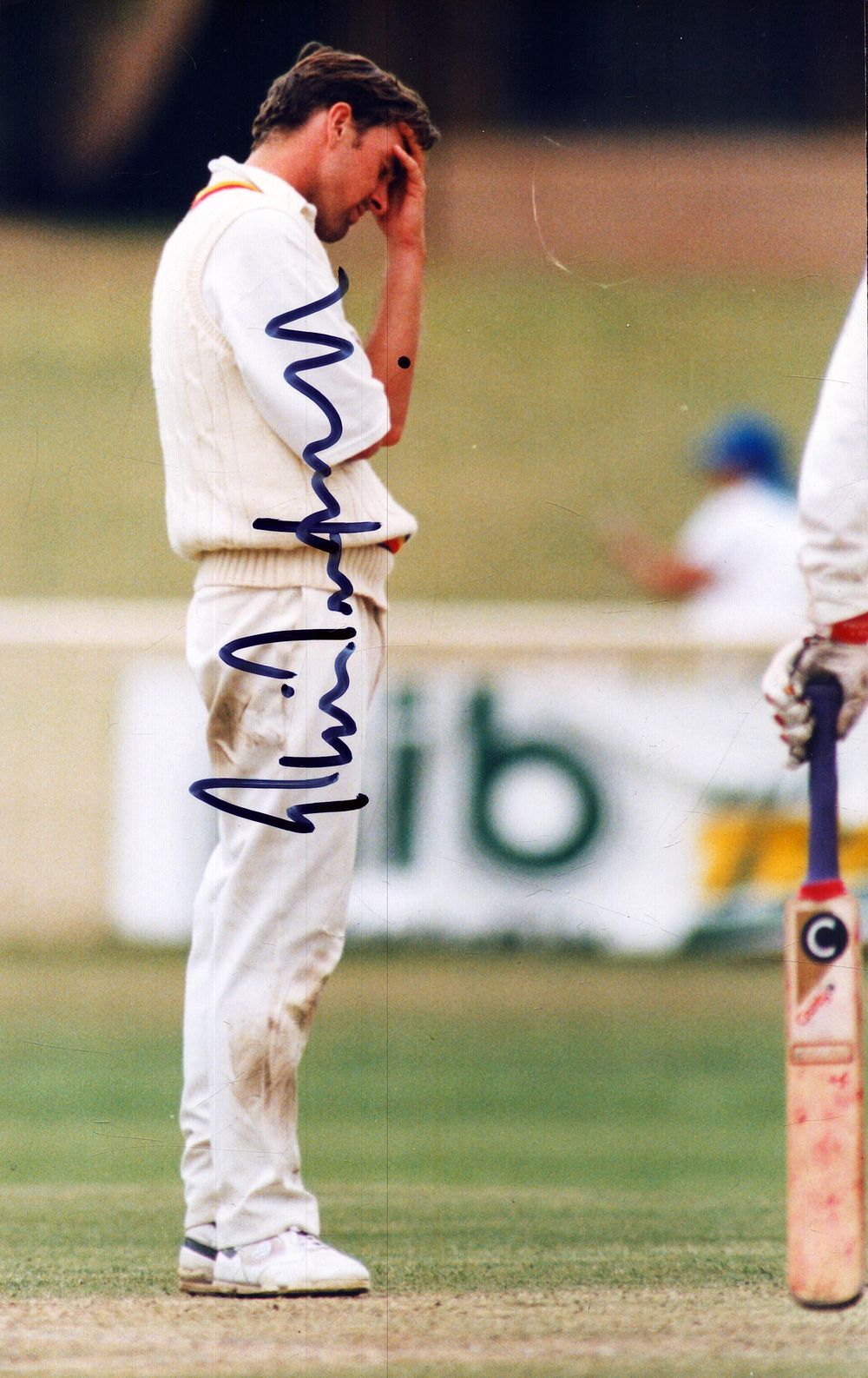 Lot 249: Phil Tufnell signed coloured image, approx. 10x6.
