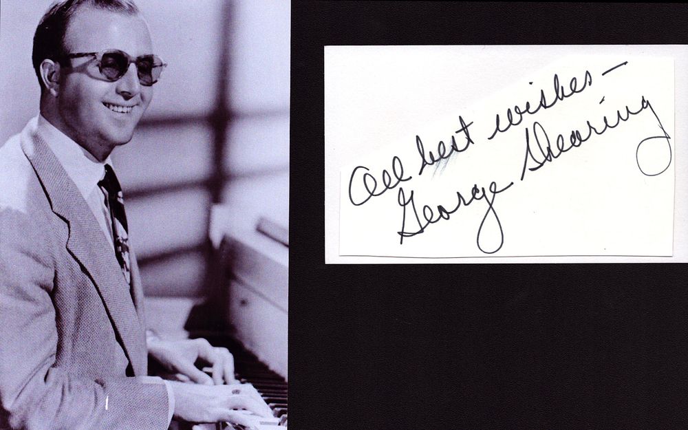 Lot 253: Sir George Shearings signature piece with accompanying 6x4...