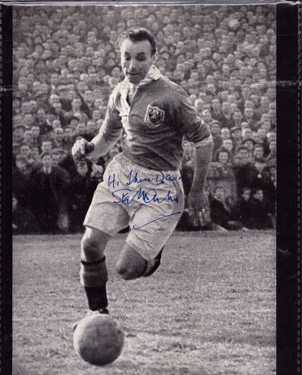 Lot 291: Stanley Matthews signed 8x6 approx. black and white...