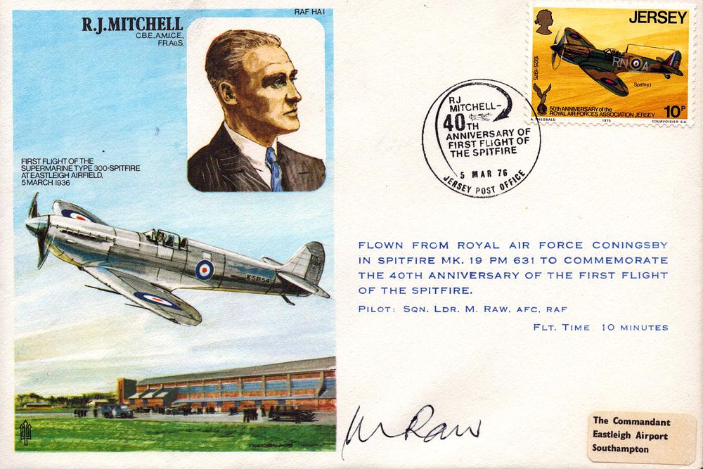 Lot 295: Sqn Leader R M Raw signed R J...