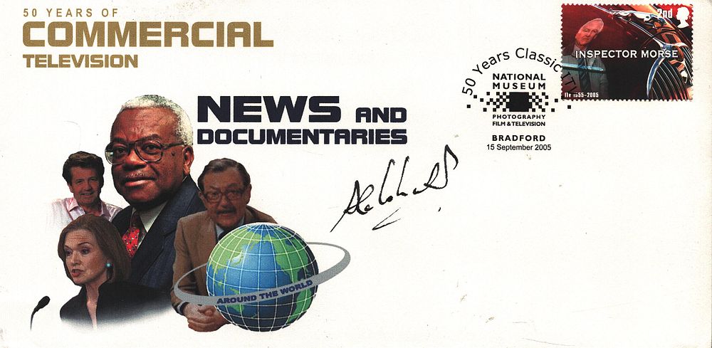 Lot 312: Alan Whicker signed FDC. 50th Years of Commercial...