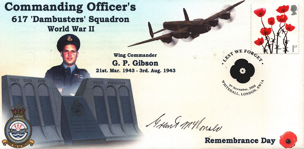 Lot 329: Grant McDonald, Flight Sergeant RCAF signed FDC. Commanding...