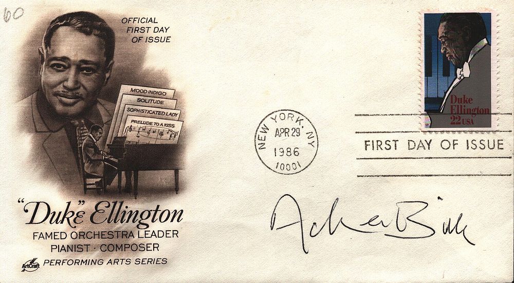 Lot 330: Acker Bilk signed FDC. "Duke" Ellington Famed Orchestra...
