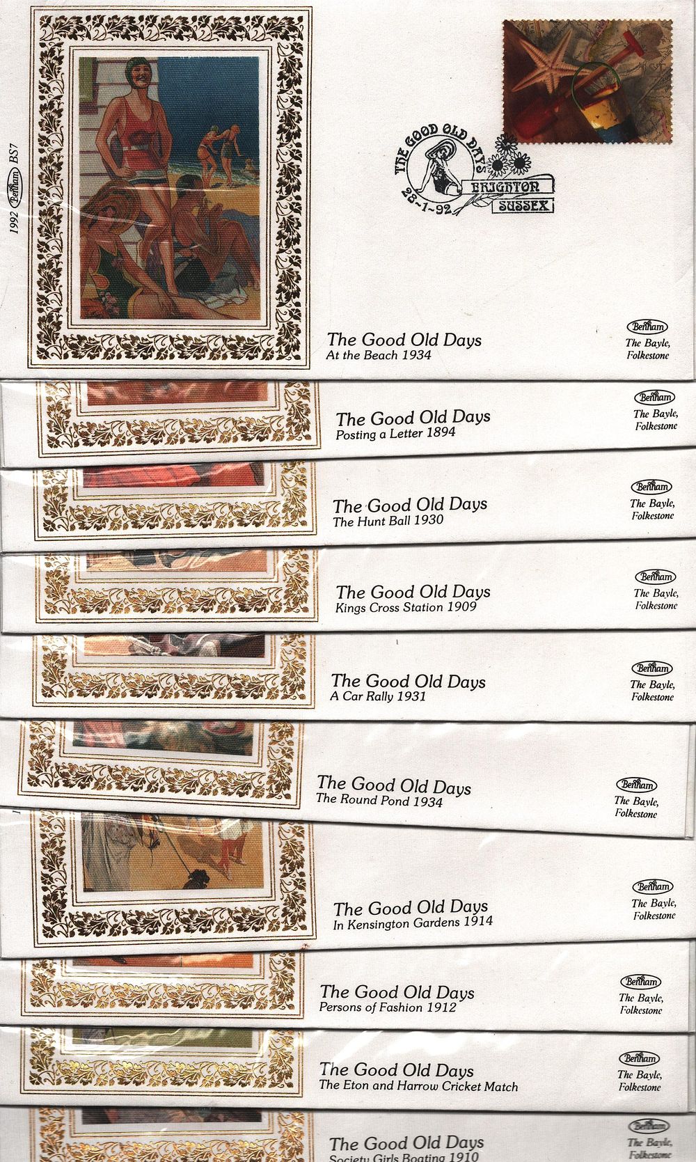 Lot 346: FDC Benham Collection 10. The Good Old Days....