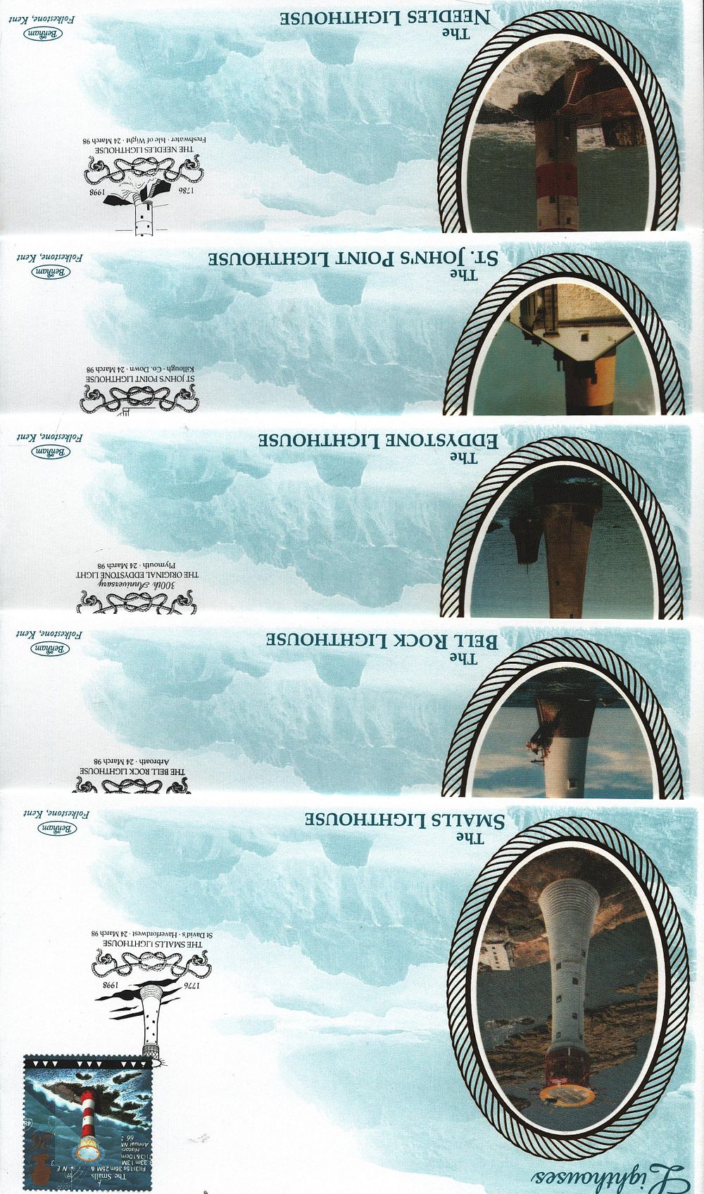 Lot 349: FDC Benham Collection 5. Lighthouses. Single Stamp plus...