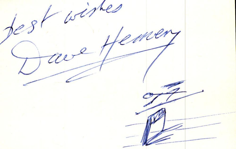 Lot 357: Dave Hemery signed signature piece.