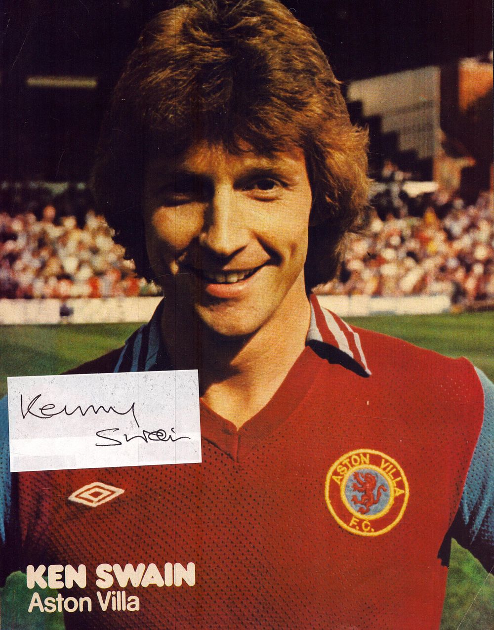 Lot 363: Ken Swann signed coloured magazine cut out.