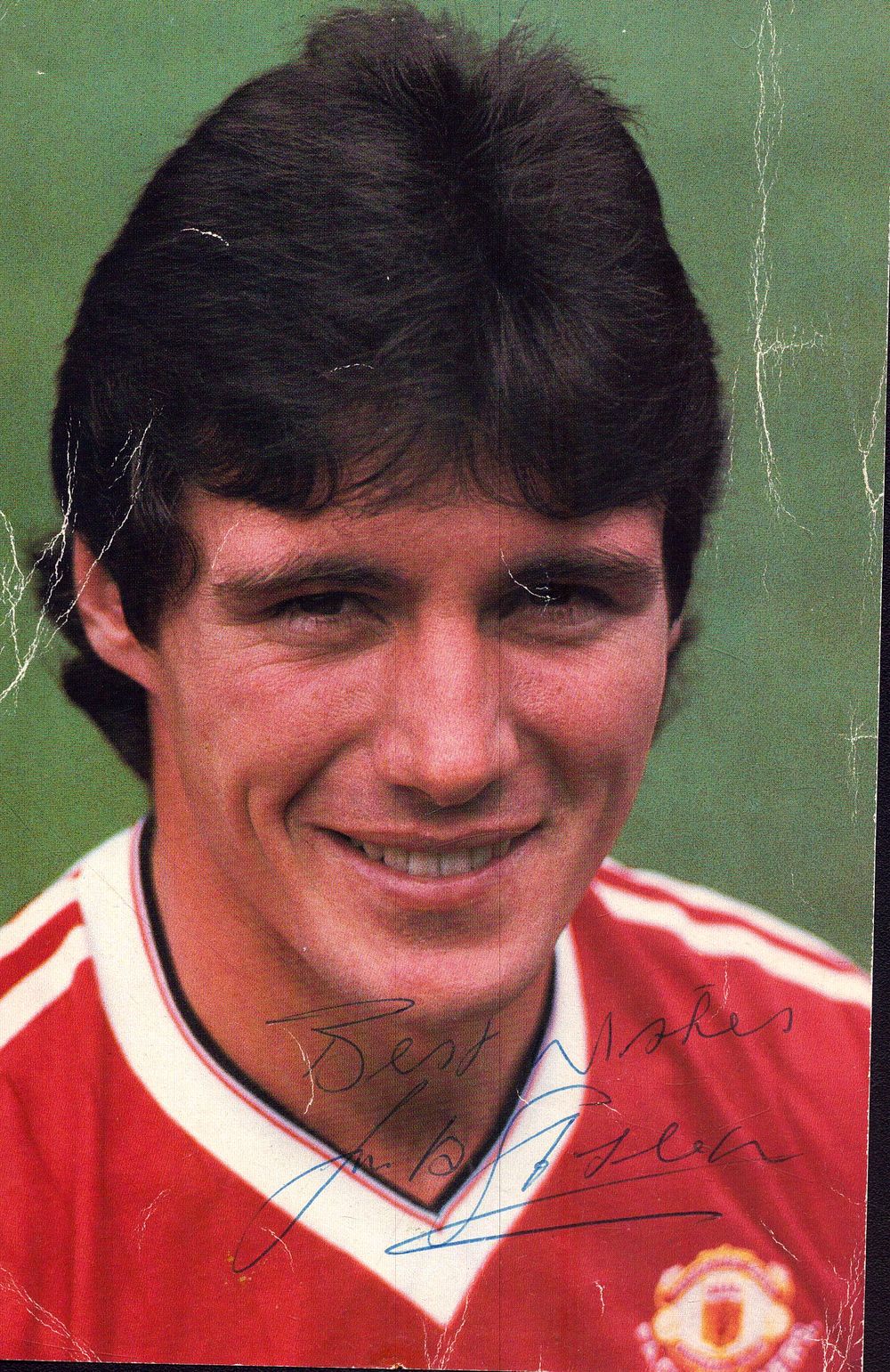 Lot 364: Frank Stapleton signed coloured image, approx. 8x5.