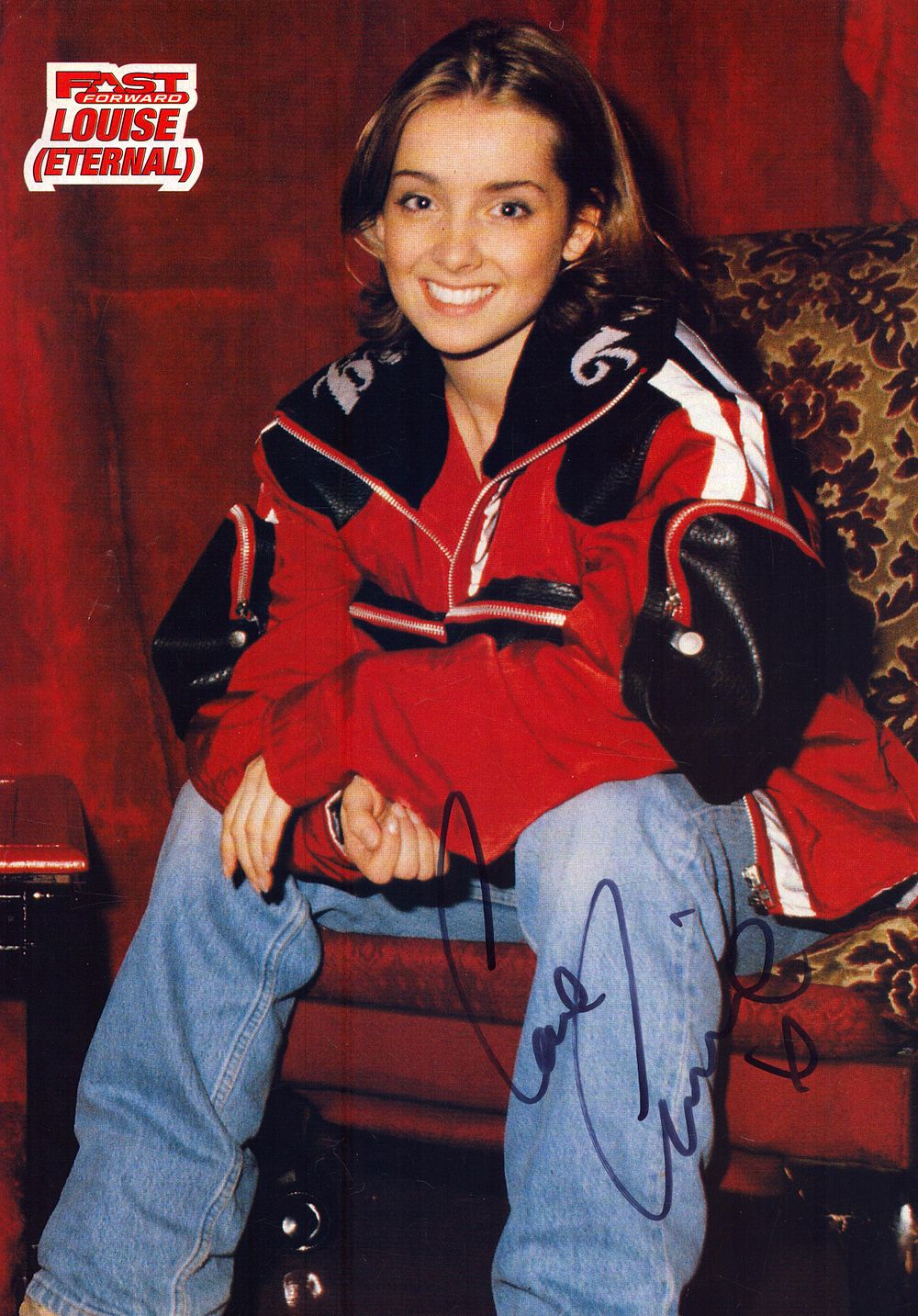 Lot 370: Louise Redknapp signed coloured magazine cut out.