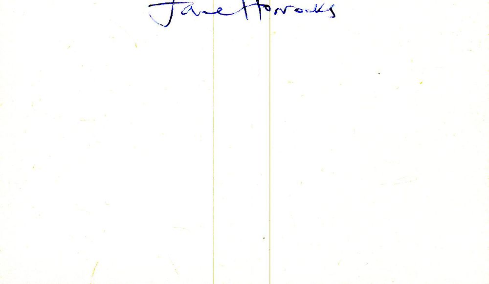 Lot 371: Jane Horrocks signed Signature piece, DEDICATED.