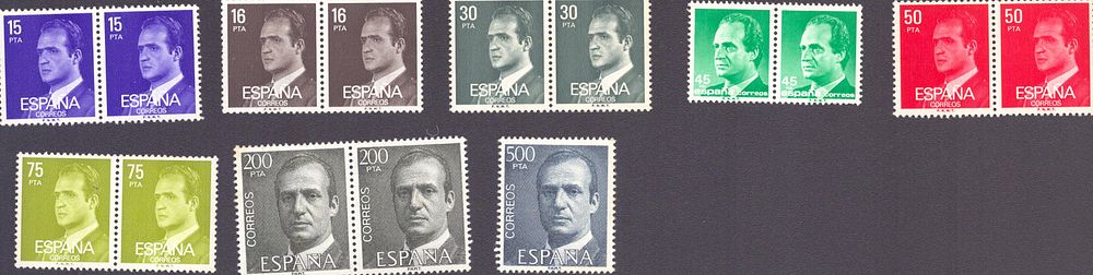 Lot 374: Juan Carlos Definitive MNH 1987 Spanish Stamps, collection...