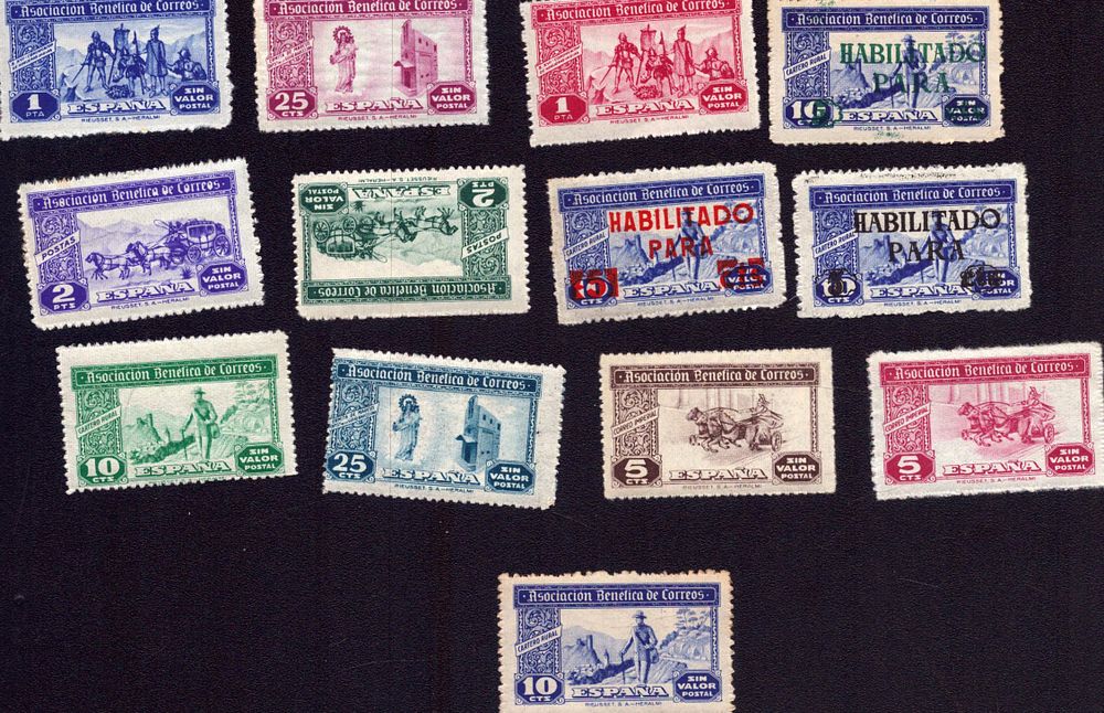 Lot 380: Asociacion Benefica De Correos Set, 1944 Spanish Stamps.
