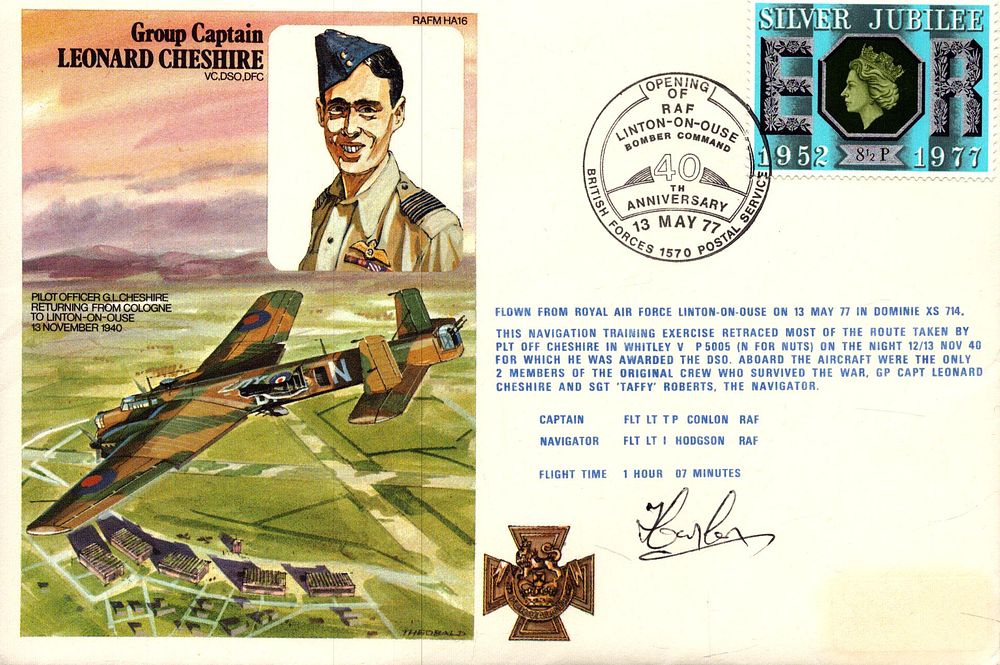 Lot 410: T P Conlon signed Group Captain Leonard Cheshire,...