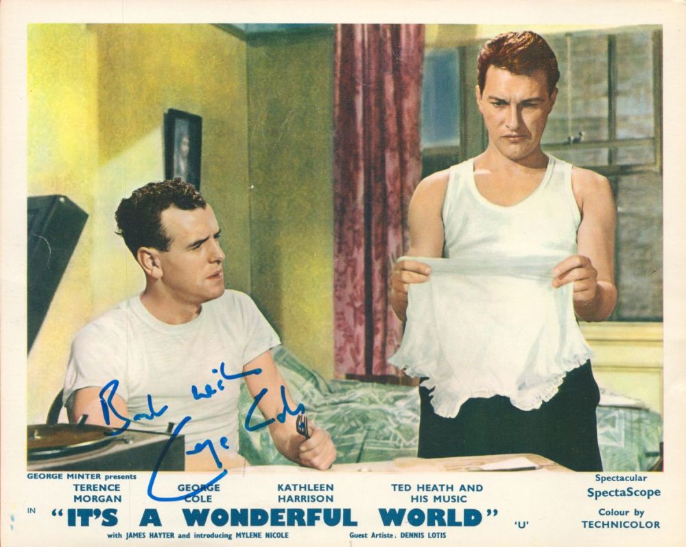 Lot 270: George Cole signed It's a Wonderful World vintage...