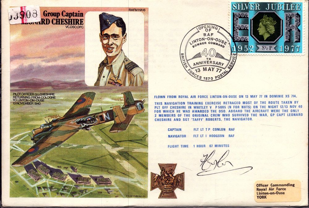 Lot 411: T P Conlon signed Group Captain Leonard Cheshire,...