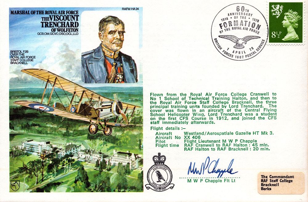 Lot 444: Flt Lt M W P Chapple signed Viscount...