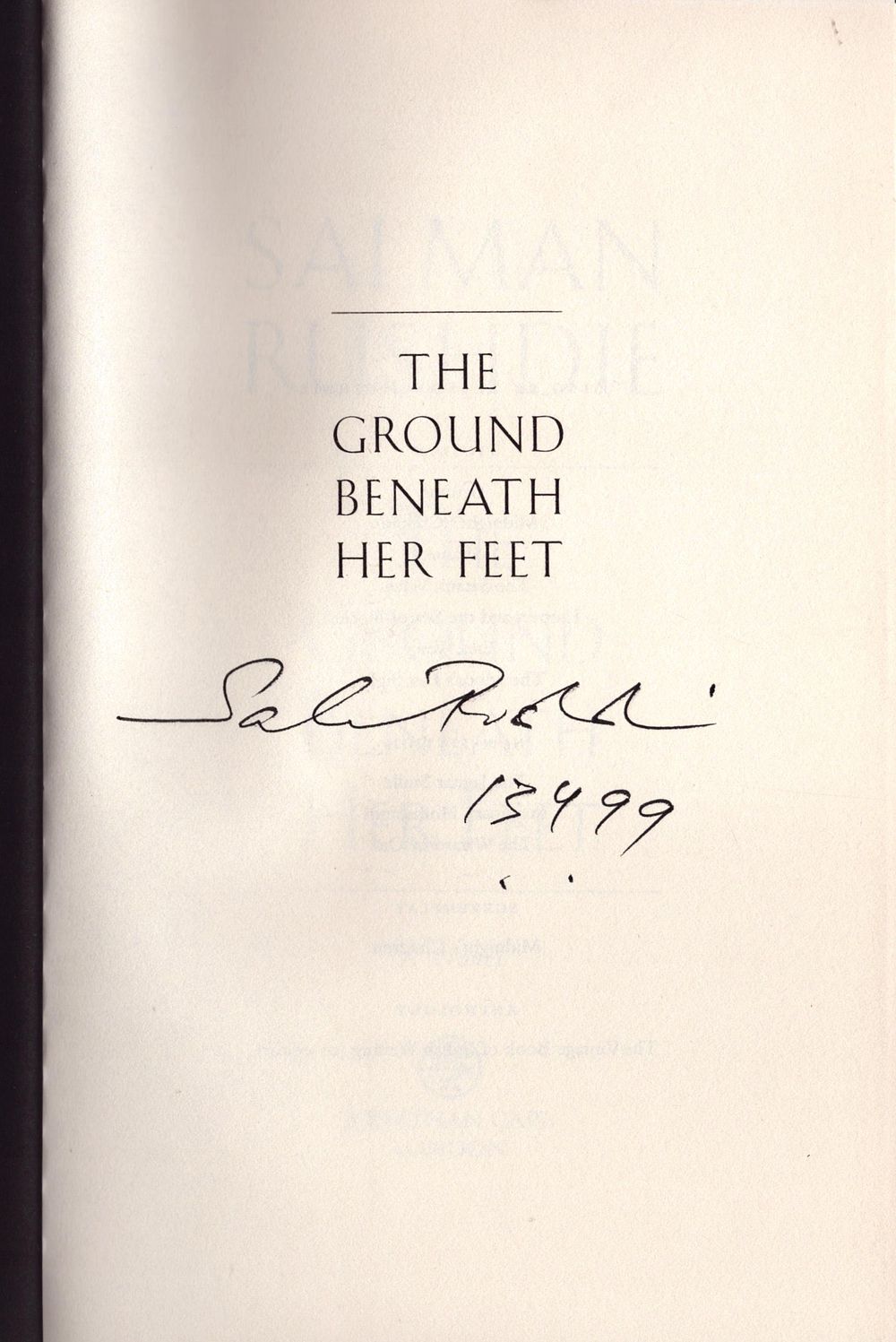 Lot 455: Salman Rushdie signed first edition hardback book titled...