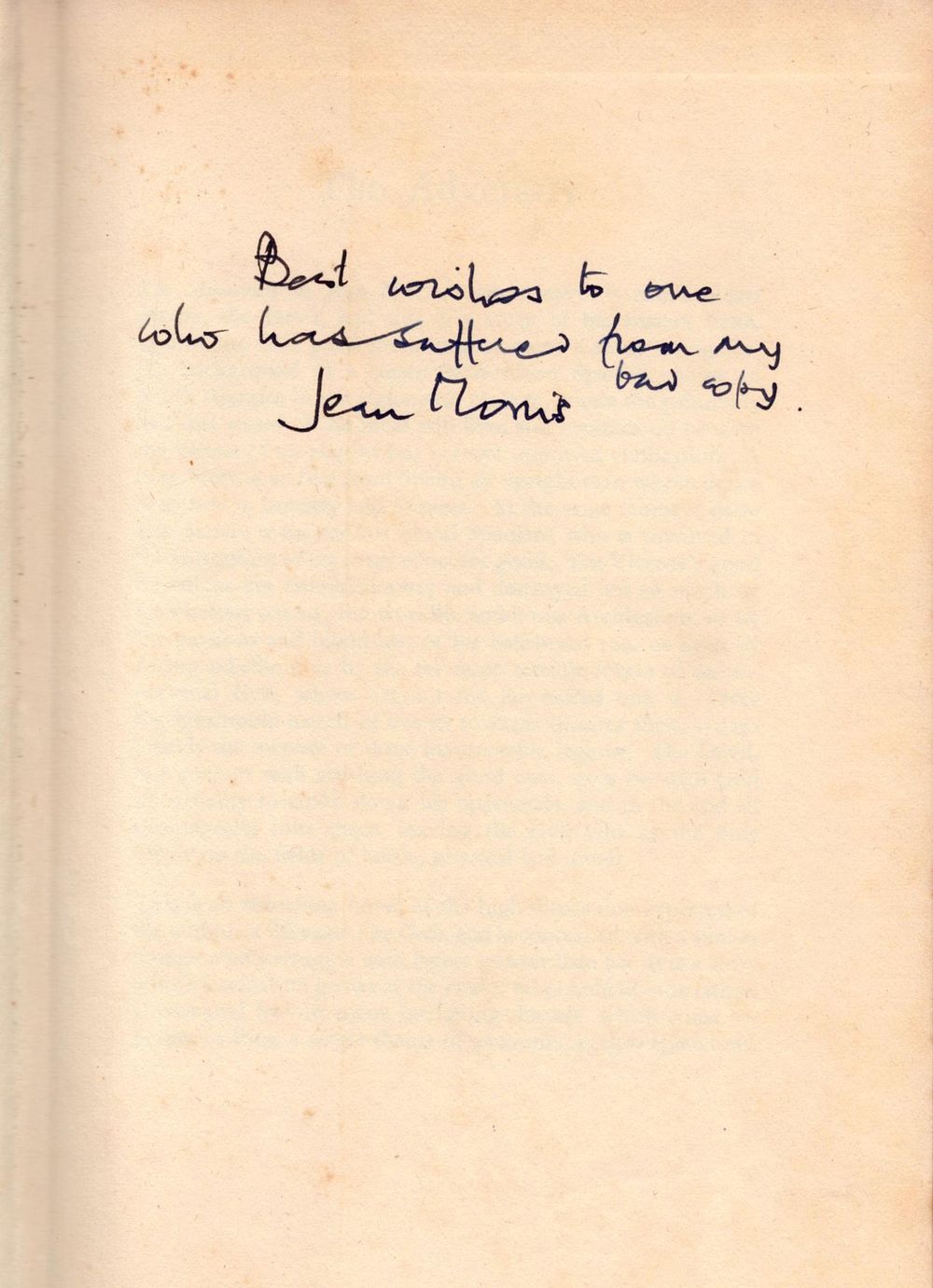 Lot 462: Jean Morris signed first edition hardback book titled...