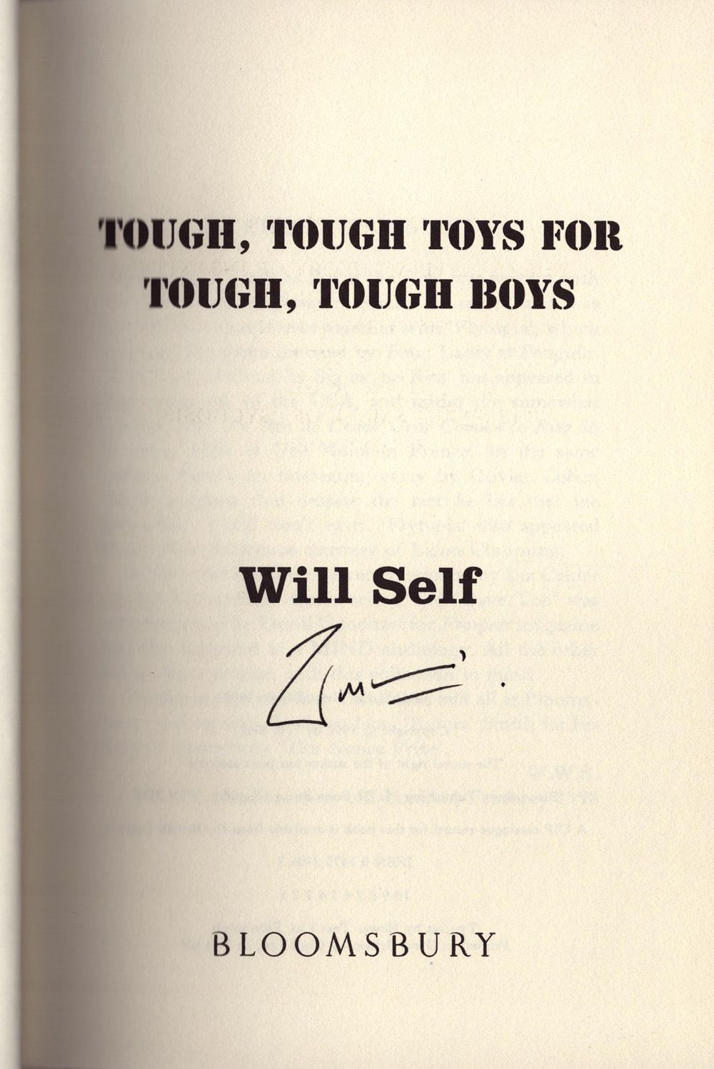Lot 468: Will Self signed first edition hardback book titled...
