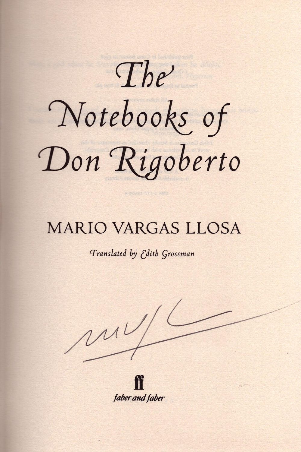 Lot 469: Mario Vargas Llosa signed first edition hardback book...