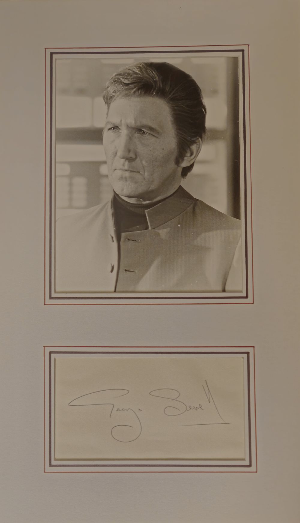 Lot 491: George Sewell signature piece mounted below black and...