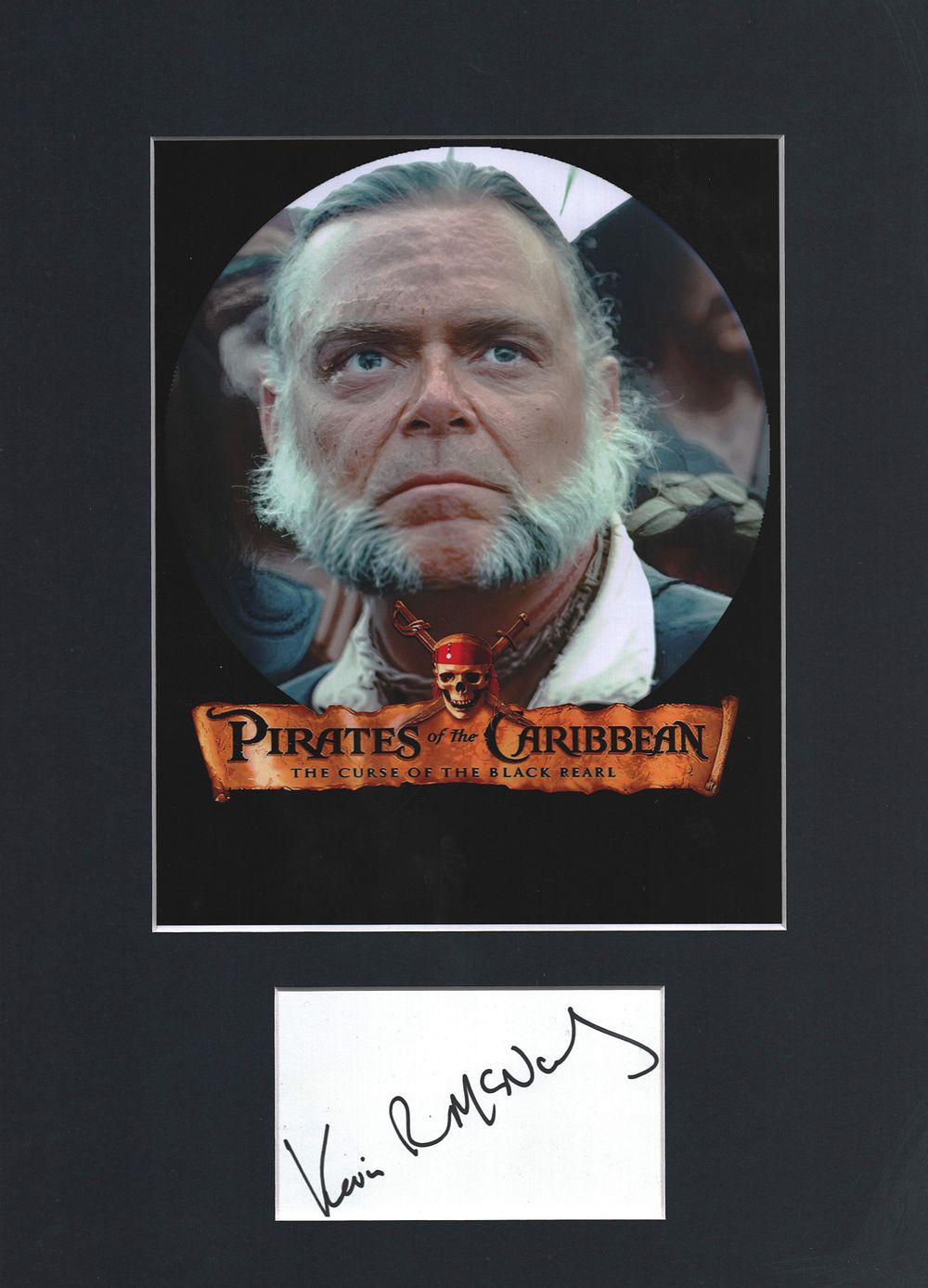 Lot 496: Kevin McNally 16x12inch mounted signature display includes signed...