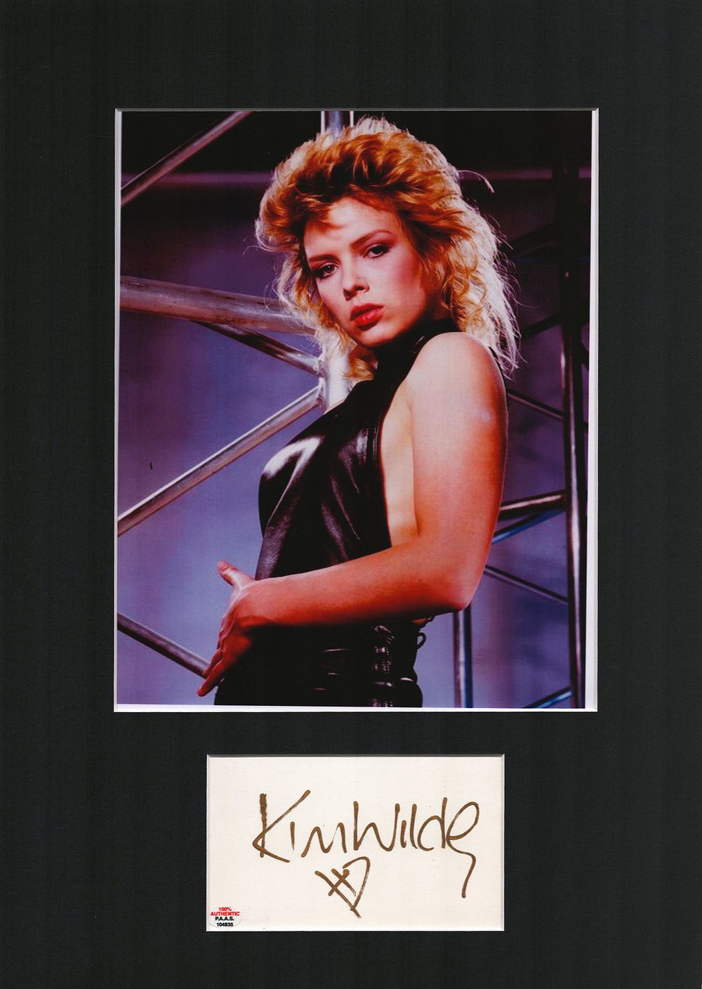Lot 499: Kim Wilde 16x12inch mounted signature display includes signed...